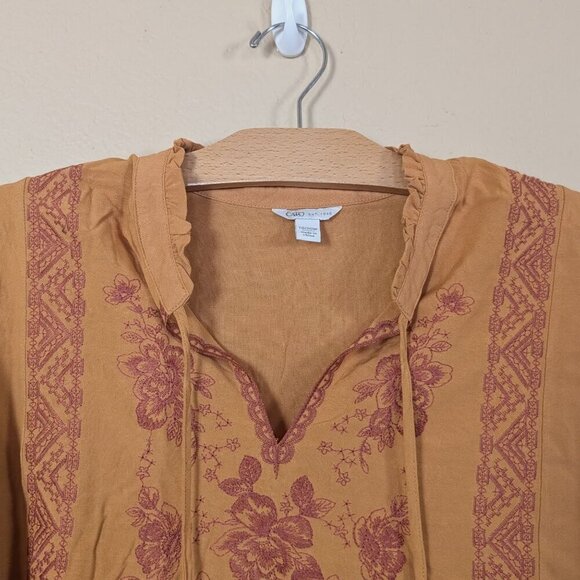 Cato Women's Peasant Top Embroidered Flare Sleeve Cottagecore 18/20W - Picture 5 of 9